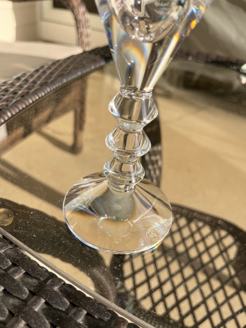 Baccarat Clear Crystal Candle Holder - Picture 5 of 10